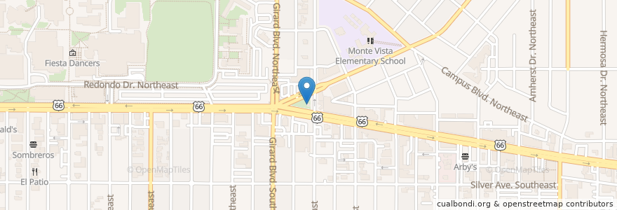 Mapa de ubicacion de Triangle Park Police Substation en アメリカ合衆国, ニューメキシコ州, Bernalillo County, アルバカーキ.