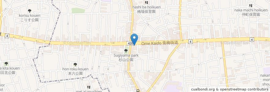 Mapa de ubicacion de カフェ・ベローチェ en 日本, 東京都, 中野区.