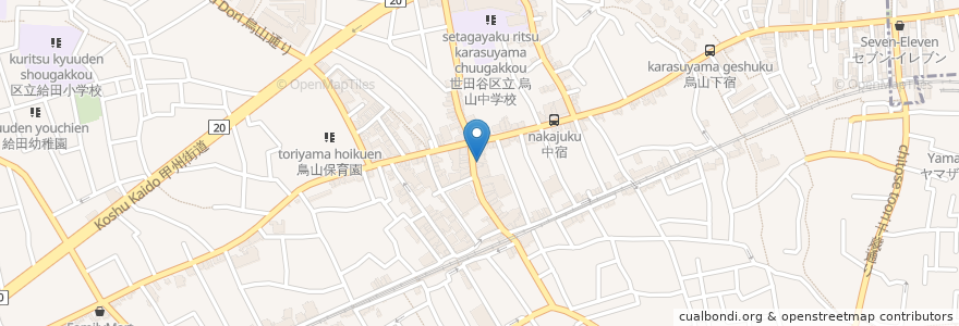 Mapa de ubicacion de カフェ・ベローチェ en 日本, 东京都/東京都, 世田谷区.