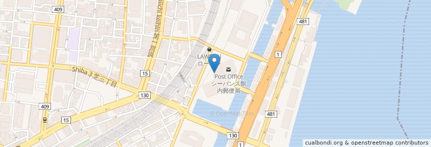 Mapa de ubicacion de ドトールコーヒーショップ en 日本, 東京都, 港区.