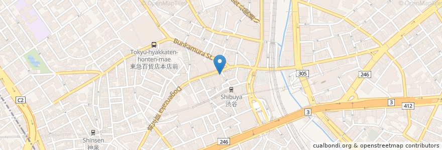 Mapa de ubicacion de エクセルシオール カフェ en Japon, Tokyo, 渋谷区.