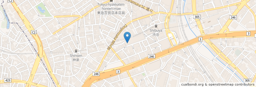 Mapa de ubicacion de エクセルシオール カフェ en ژاپن, 東京都, 渋谷区.