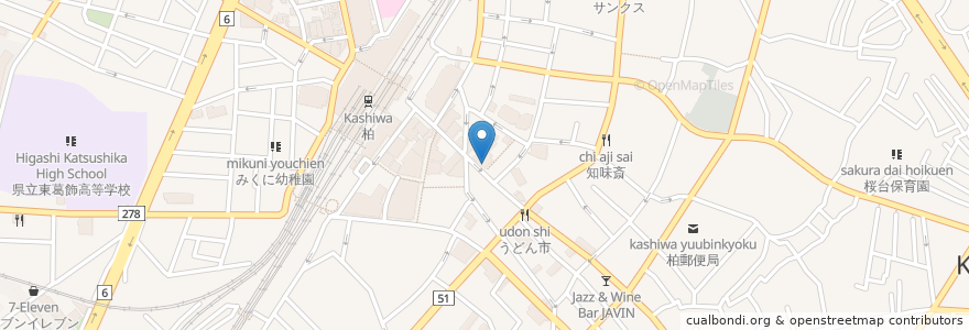 Mapa de ubicacion de モスバーガー en 일본, 지바현, 柏市.