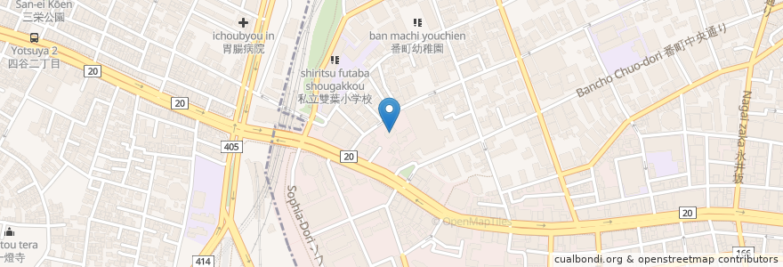 Mapa de ubicacion de 心法寺 en Giappone, Tokyo.