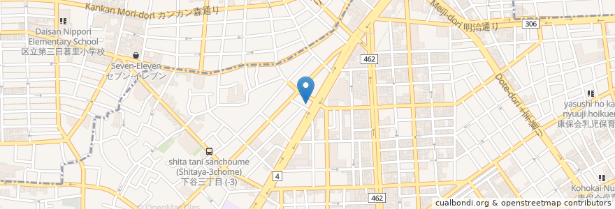 Mapa de ubicacion de すき家 en ژاپن, 東京都, 台東区.
