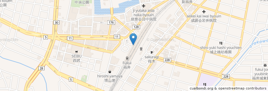 Mapa de ubicacion de 今庄そば en اليابان, فوكوي, 福井市.