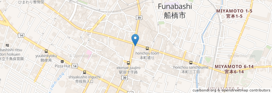 Mapa de ubicacion de くすりの福太郎 en Japón, Prefectura De Chiba, Funabashi.