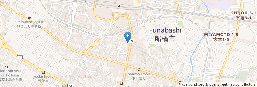 Mapa de ubicacion de 三井住友銀行 en Jepun, 千葉県, 船橋市.
