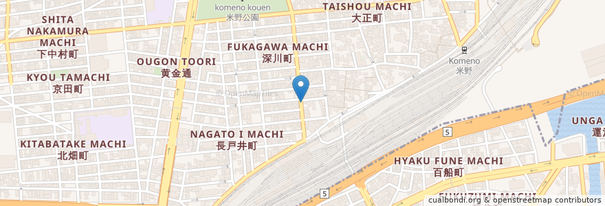 Mapa de ubicacion de 長戸井町 en Japan, 愛知県, Nagoya, 中村区.