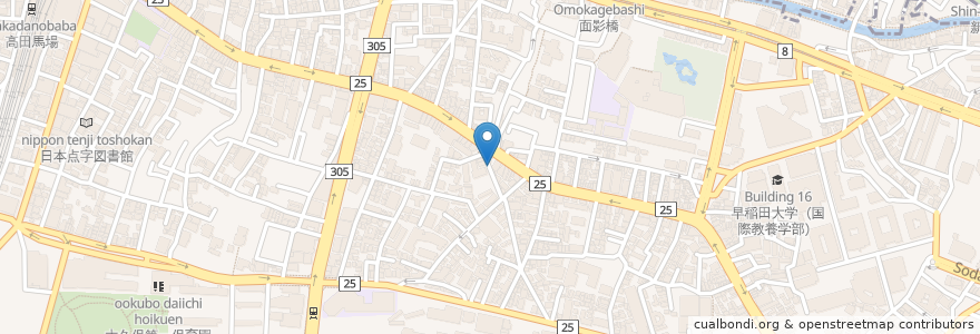 Mapa de ubicacion de スパゲッティキッチン オットー en Japan, Tokio, 新宿区.