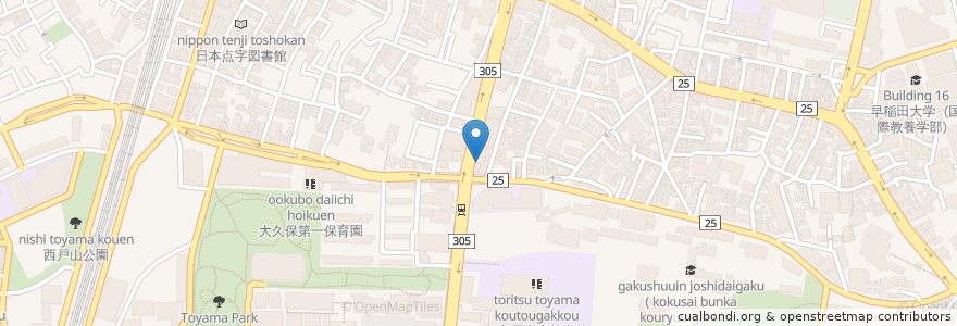Mapa de ubicacion de えぞ菊 本店 ラーメン en Japan, 東京都, 新宿区.