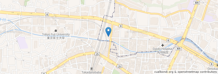 Mapa de ubicacion de ゆみのハートクリニック en 日本, 東京都, 新宿区.