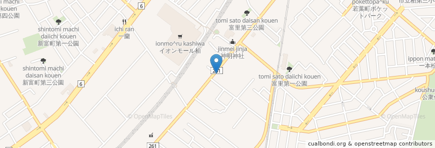 Mapa de ubicacion de 久兵衛屋 en Japan, Präfektur Chiba, 柏市.