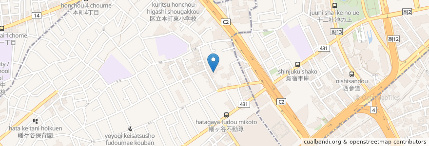 Mapa de ubicacion de 荘嚴寺 en اليابان, 東京都, 渋谷区.