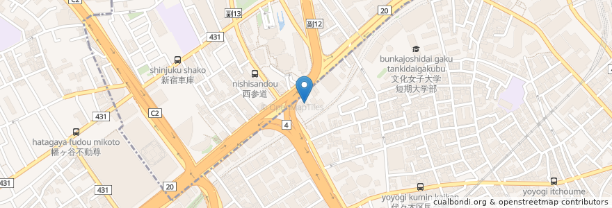 Mapa de ubicacion de 正春寺 en 日本, 東京都, 新宿区, 渋谷区.