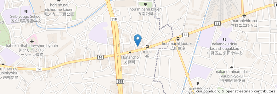 Mapa de ubicacion de くすりのセイジョー en Japan, Tokio, 杉並区.