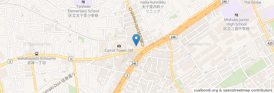 Mapa de ubicacion de マクドナルド en Japan, Tokio, 世田谷区.