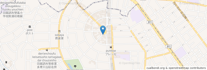 Mapa de ubicacion de ケンタッキーフライドチキン en Jepun, 東京都, 世田谷区.