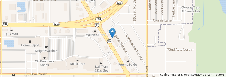 Mapa de ubicacion de Seasons Cafe & Bakery en Соединённые Штаты Америки, Флорида, Pinellas County, Pinellas Park.