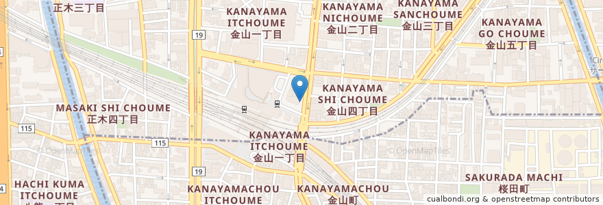Mapa de ubicacion de 長谷川ビル前公衆 en 日本, 愛知県, 名古屋市.