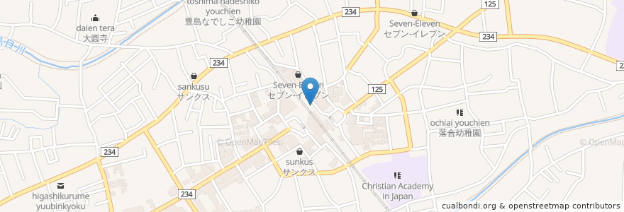 Mapa de ubicacion de モスバーガー en 日本, 東京都, 東久留米市.