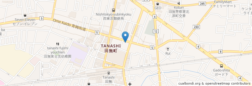 Mapa de ubicacion de モスバーガー en Japan, Tokio, 西東京市.