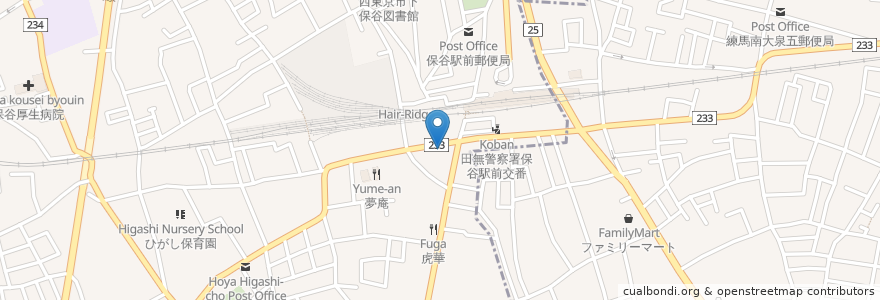 Mapa de ubicacion de モスバーガー en ژاپن, 東京都, 練馬区.