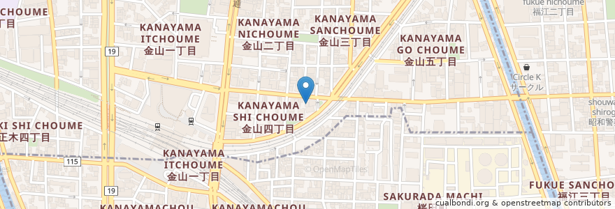 Mapa de ubicacion de 富士美 en Japan, Aichi Prefecture, Nagoya.