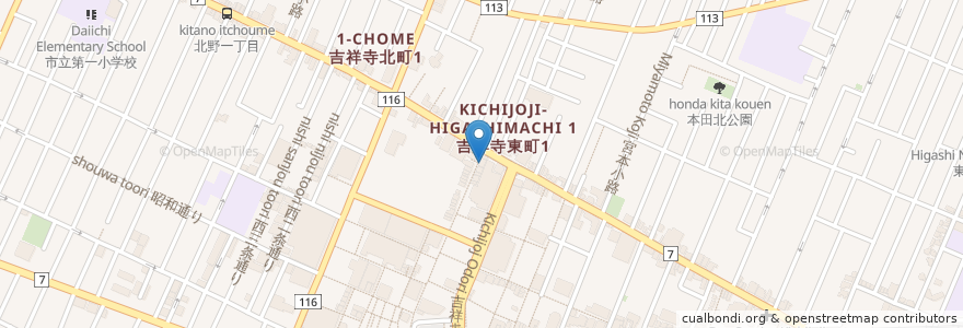 Mapa de ubicacion de モスバーガー en 일본, 도쿄도, 武蔵野市.