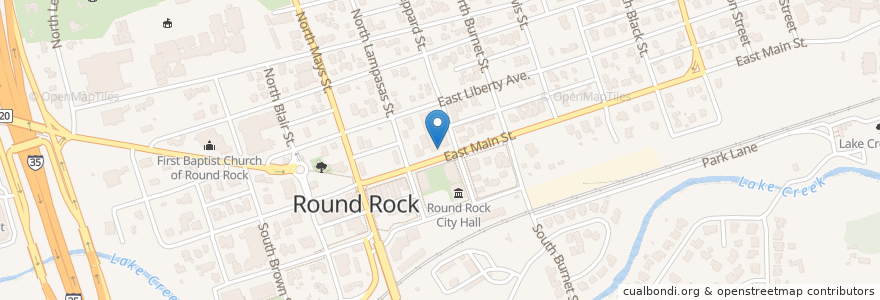 Mapa de ubicacion de Round Rock Public Library en États-Unis D'Amérique, Texas, Round Rock, Williamson County.