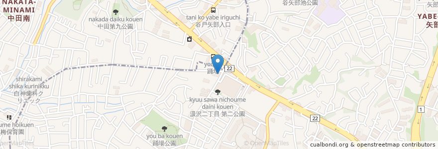 Mapa de ubicacion de 踊場さかいだクリニック en 일본, 가나가와현, 요코하마시, 戸塚区.