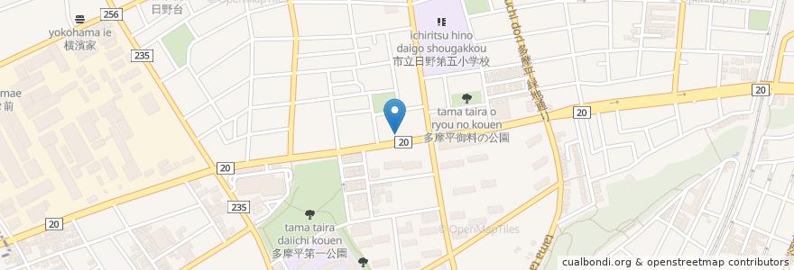Mapa de ubicacion de エネオス en 日本, 東京都, 日野市.