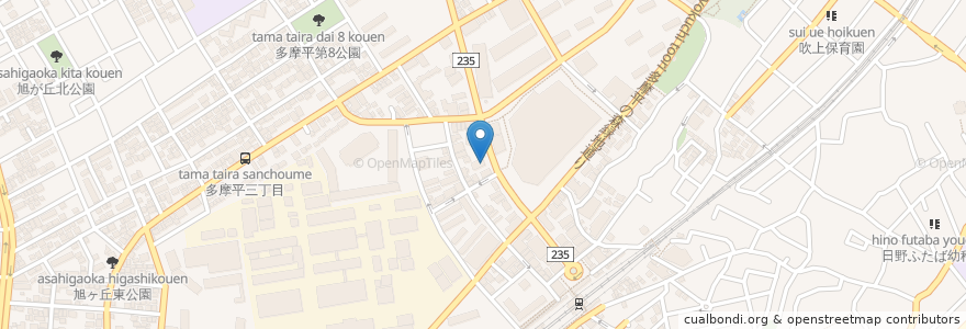 Mapa de ubicacion de あさひ耳鼻科 en Japan, Tokio, 日野市.