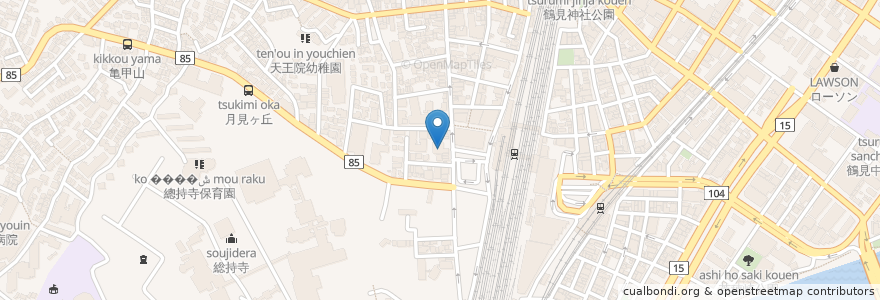 Mapa de ubicacion de 三井住友銀行 en Japonya, 神奈川県, 横浜市, 鶴見区.