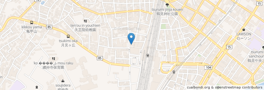 Mapa de ubicacion de ドトールコーヒーショップ en Jepun, 神奈川県, 横浜市, 鶴見区.