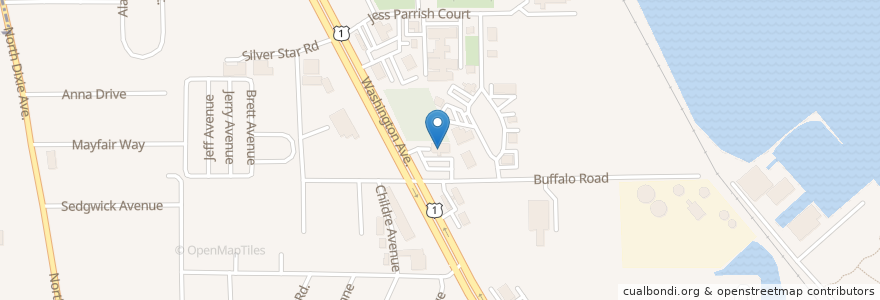 Mapa de ubicacion de New Peking Buffet en Vereinigte Staaten Von Amerika, Florida, Brevard County, Titusville.