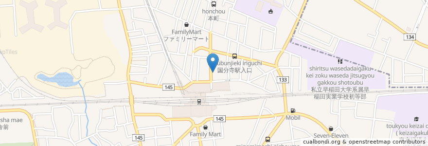 Mapa de ubicacion de ケンタッキーフライドチキン en 日本, 東京都, 国分寺市.