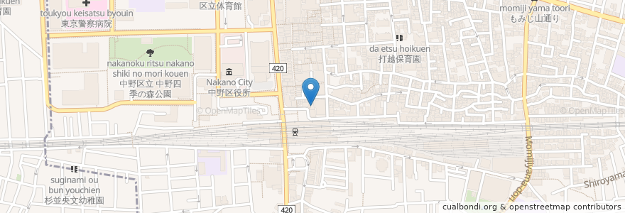 Mapa de ubicacion de ケンタッキーフライドチキン en Japón, Tokio, Nakano.