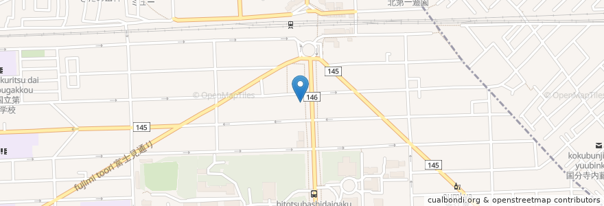 Mapa de ubicacion de ケンタッキーフライドチキン en 日本, 東京都, 国分寺市, 国立市.
