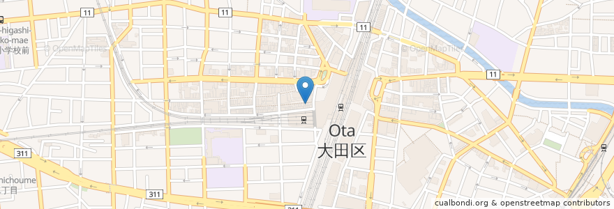Mapa de ubicacion de ケンタッキーフライドチキン en Jepun, 東京都, 大田区.