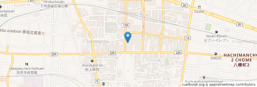 Mapa de ubicacion de ケンタッキーフライドチキン en اليابان, 東京都, 府中市.