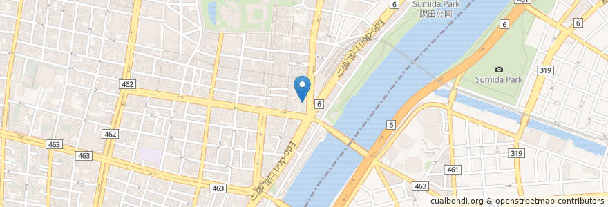 Mapa de ubicacion de ケンタッキーフライドチキン en Jepun, 東京都, 台東区.