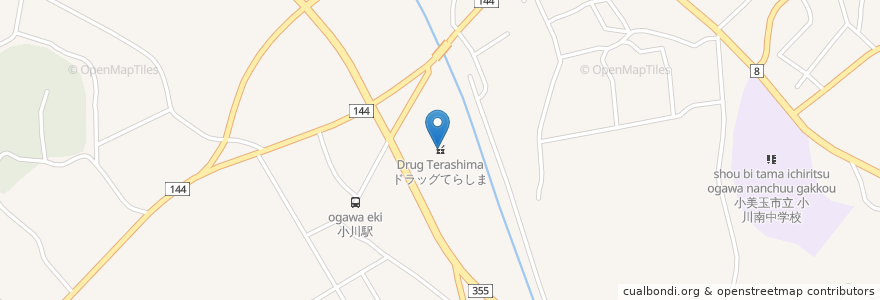 Mapa de ubicacion de ドラッグてらしま (Drug Terashima) en Japão, 茨城県, 小美玉市.