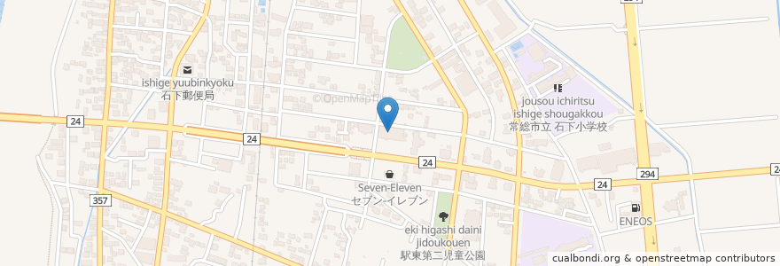 Mapa de ubicacion de ドラッグてらしま (Drug Terashima) en 일본, 이바라키현, 常総市.