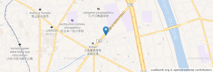 Mapa de ubicacion de サイゼリヤ en Japan, 東京都, 江戸川区.