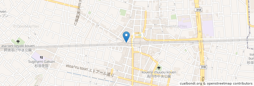 Mapa de ubicacion de ケンタッキーフライドチキン en 일본, 도쿄도, 杉並区.