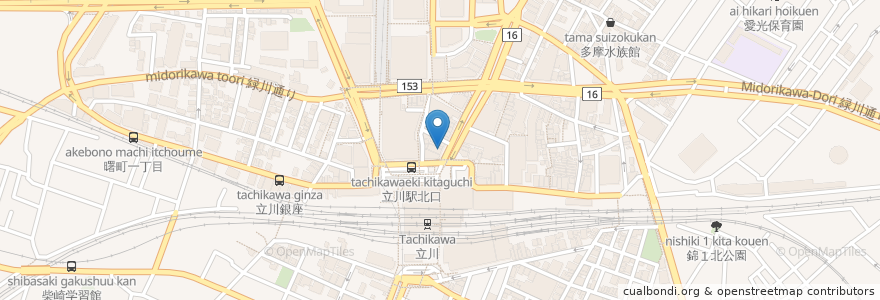 Mapa de ubicacion de Sumitomo Mitsui Banking Corporation en Japan, Tokyo, Tachikawa.