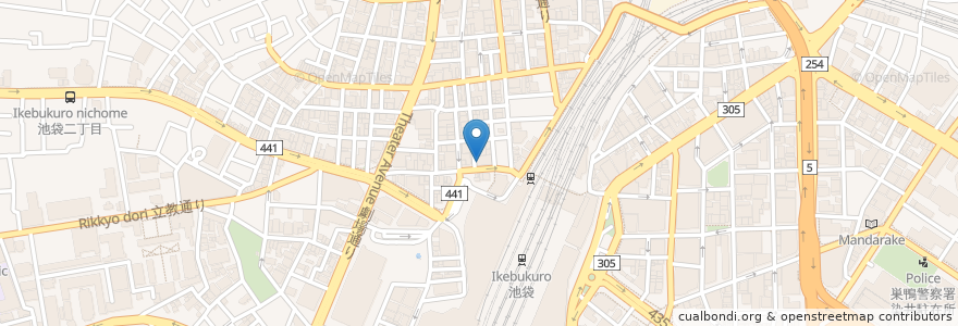 Mapa de ubicacion de ケンタッキーフライドチキン en 日本, 东京都/東京都, 豊島区.
