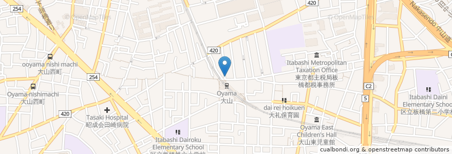 Mapa de ubicacion de ケンタッキーフライドチキン en Япония, Токио, Итабаси.