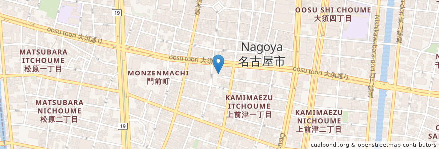 Mapa de ubicacion de 金仙寺 en ژاپن, 愛知県, 名古屋市, 中区.